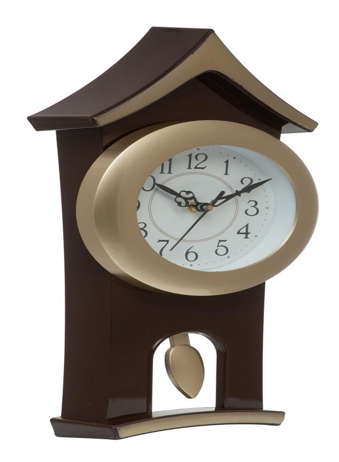 Harbour Analog Latest Stylish New Models Wall Clock with Pendulum for Home Living Room Hall Bedroom (Size Height 40 CM X Width 17.5 CM)- Home Decor Big Size Wall Clock chbnb (Golden) - Image 4